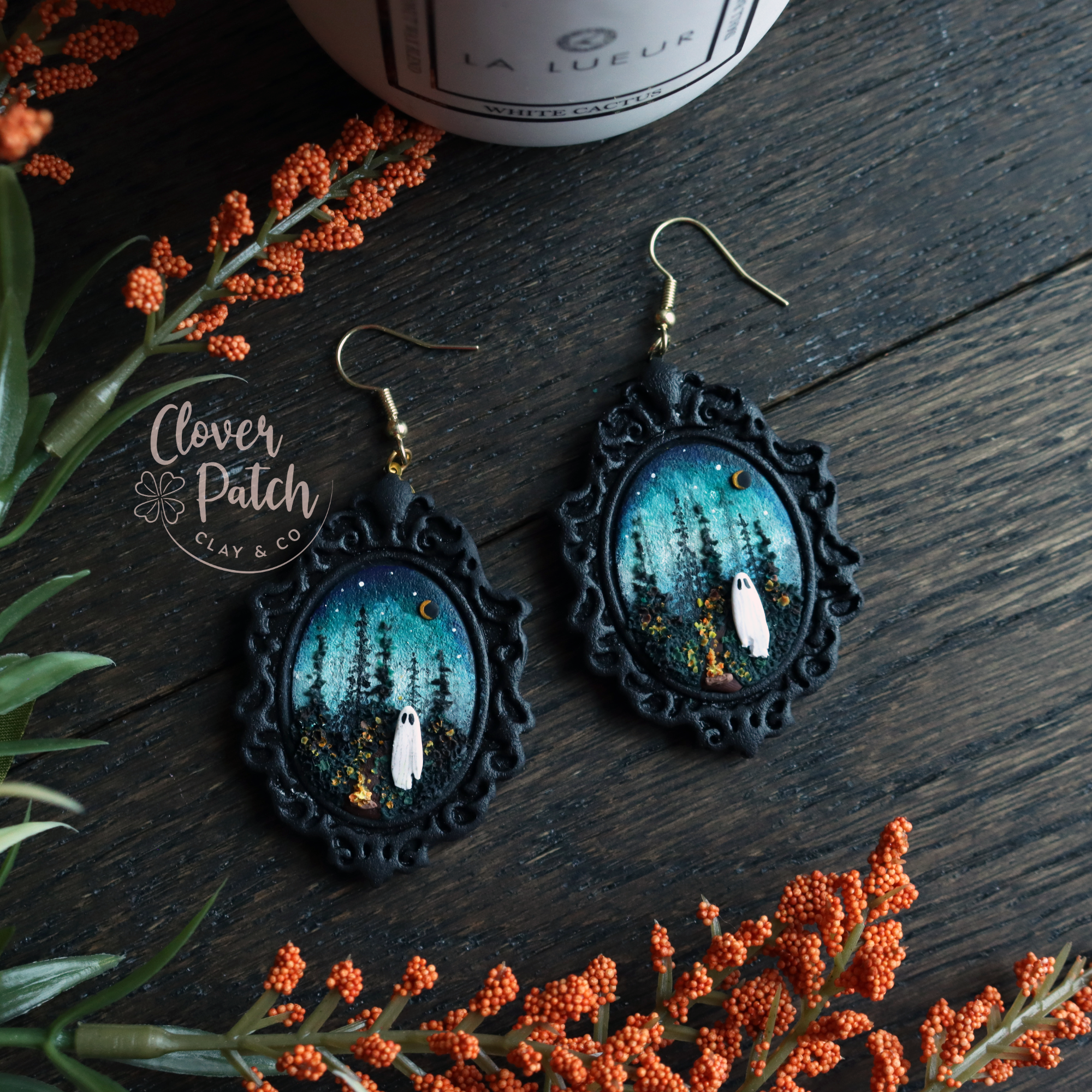 Haunted Ghost Campfire Earrings
